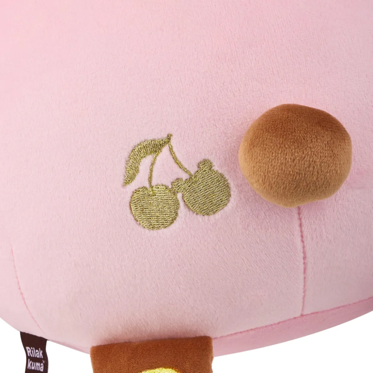chairoikoguma_sanx_original_cherry_mochi_cushion_plush__pink_2.webp Rilakkuma Chairoikoguma San-X Original Cherry Mochi Cushion Plush - Pink | Rilakkuma | Plush