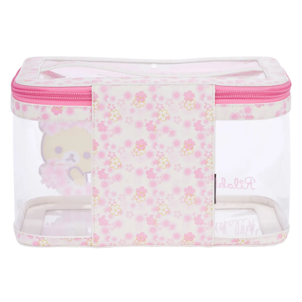 korilakkuma_sakura_clear_cosmetics_pouch_bag_4.webp Rilakkuma Ko Sakura Clear Cosmetics Pouch Bag | Beauty | Apparel