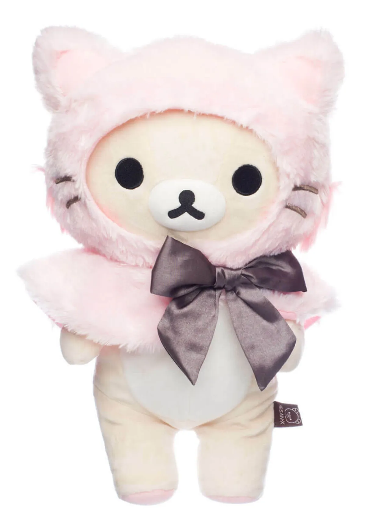 Rilakkuma Ko San-X Original Dressed in a Pink Hooded Cat Capelet | Rilakkuma | Plush