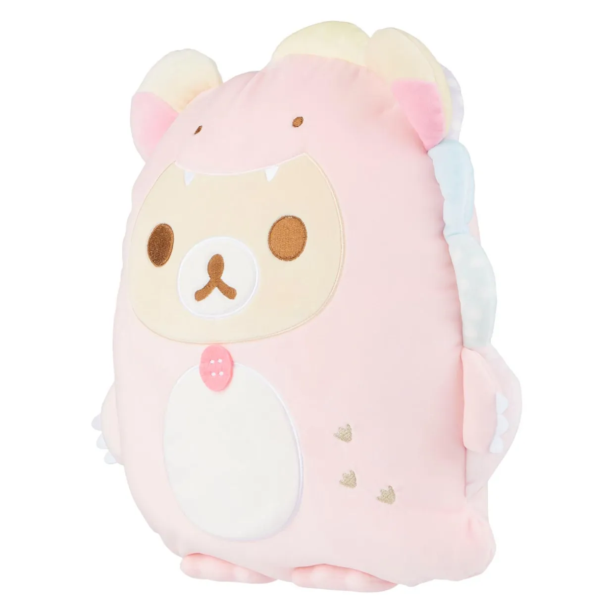 korilakkuma_sanx_original_plays_with_dino_flat_mochi_series_plush__pastel_pink_2.webp Rilakkuma Ko San-X Original Plays with Dino Flat Mochi Series Plush - Pastel Pink | Rilakkuma | Plush