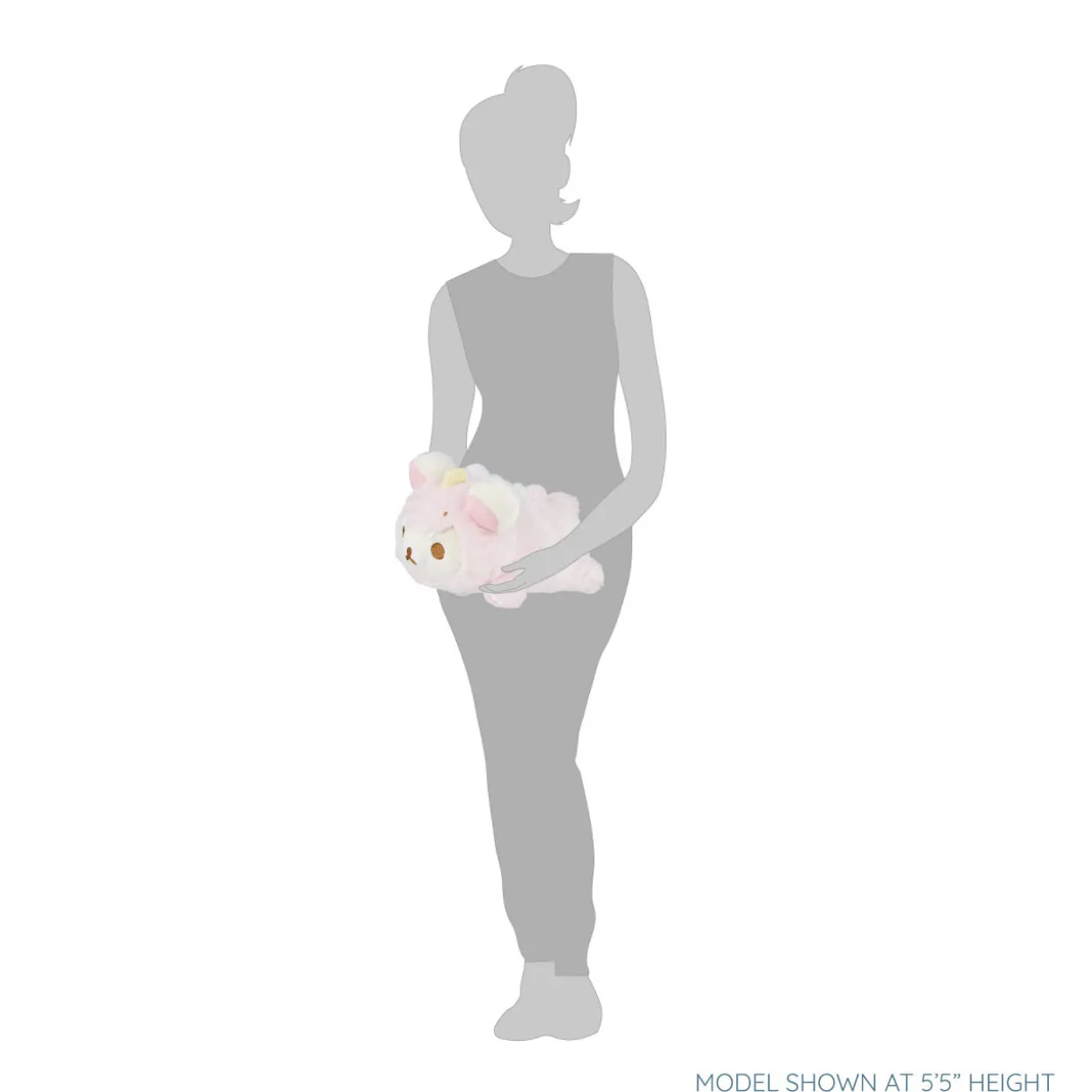 Rilakkuma Ko San-X Original Plays with Dino Laydown Series Plush - Soft Pink | Rilakkuma | Plush