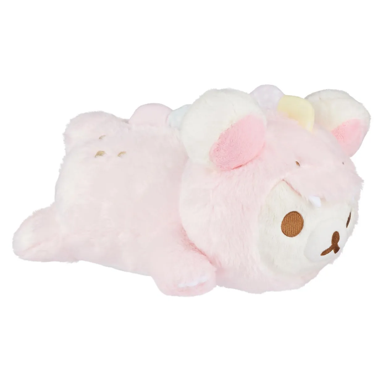 korilakkuma_sanx_original_plays_with_dino_laydown_series_plush__soft_pink_3.webp Rilakkuma Ko San-X Original Plays with Dino Laydown Series Plush - Soft Pink | Rilakkuma | Plush