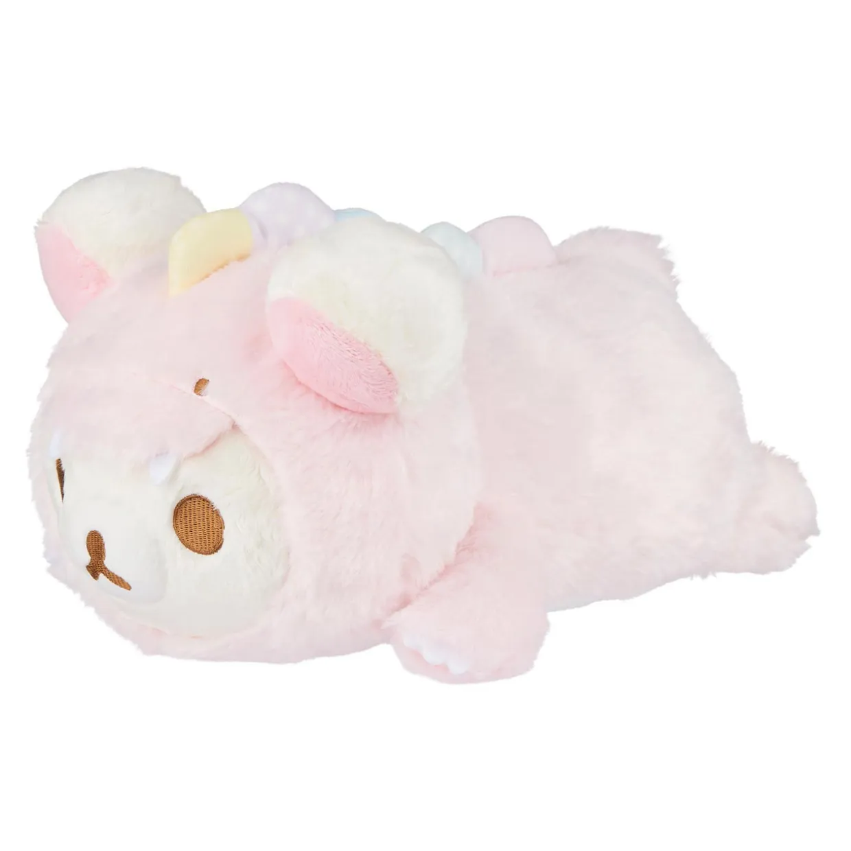 korilakkuma_sanx_original_plays_with_dino_laydown_series_plush__soft_pink_5.webp Rilakkuma Ko San-X Original Plays with Dino Laydown Series Plush - Soft Pink | Rilakkuma | Plush
