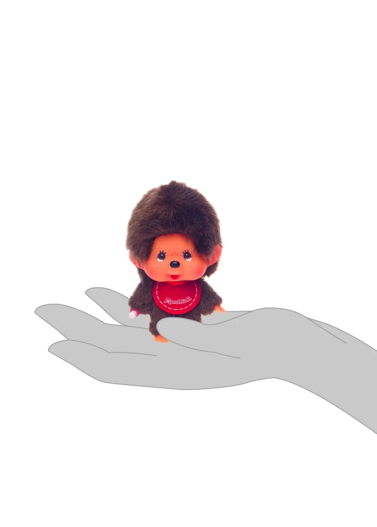 Monchhichi Mini Doll Boy With Big Head and Pacifier Plush | Monchhichi | Plush