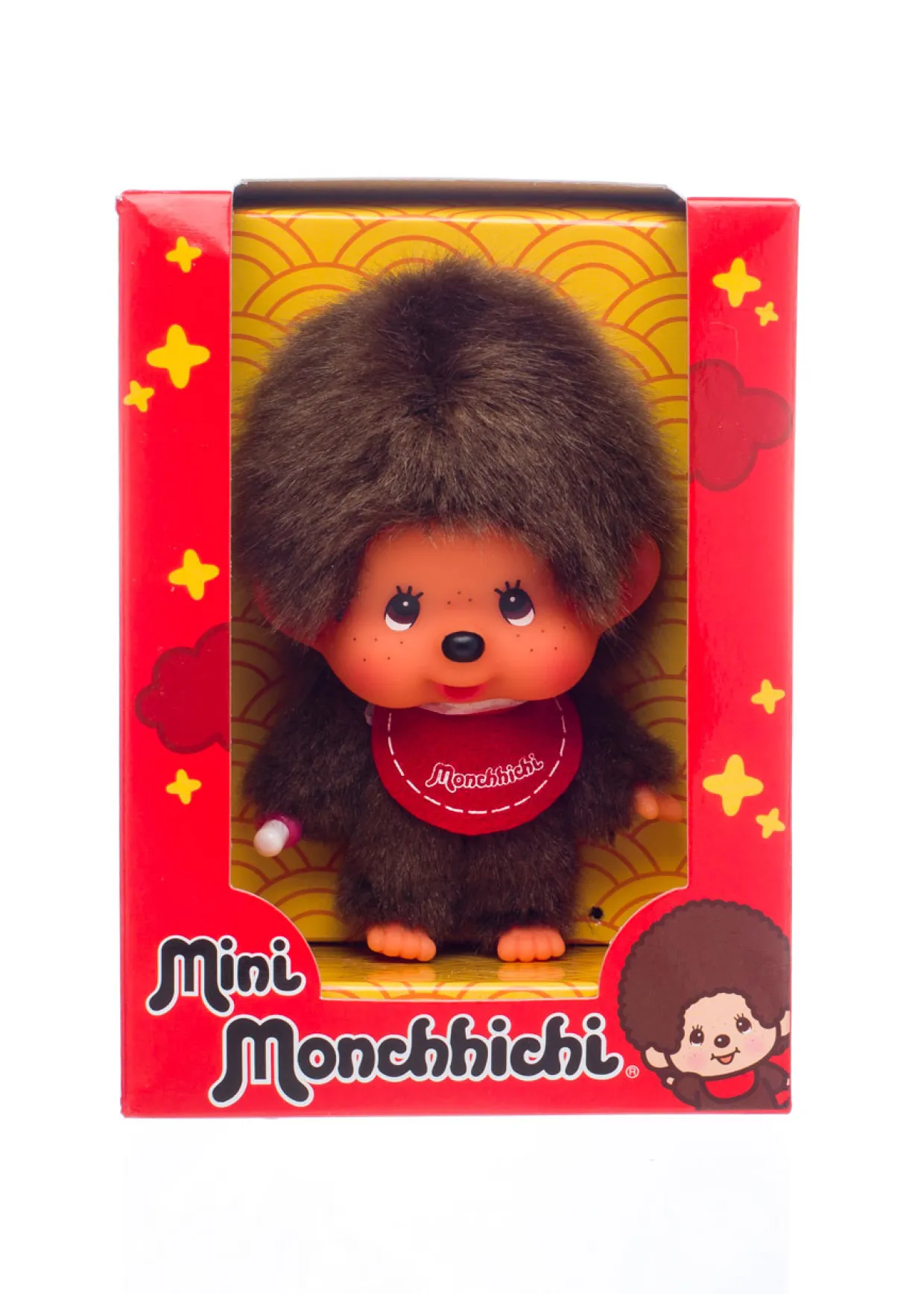 Monchhichi Mini Doll Boy With Big Head and Pacifier Plush | Monchhichi | Plush
