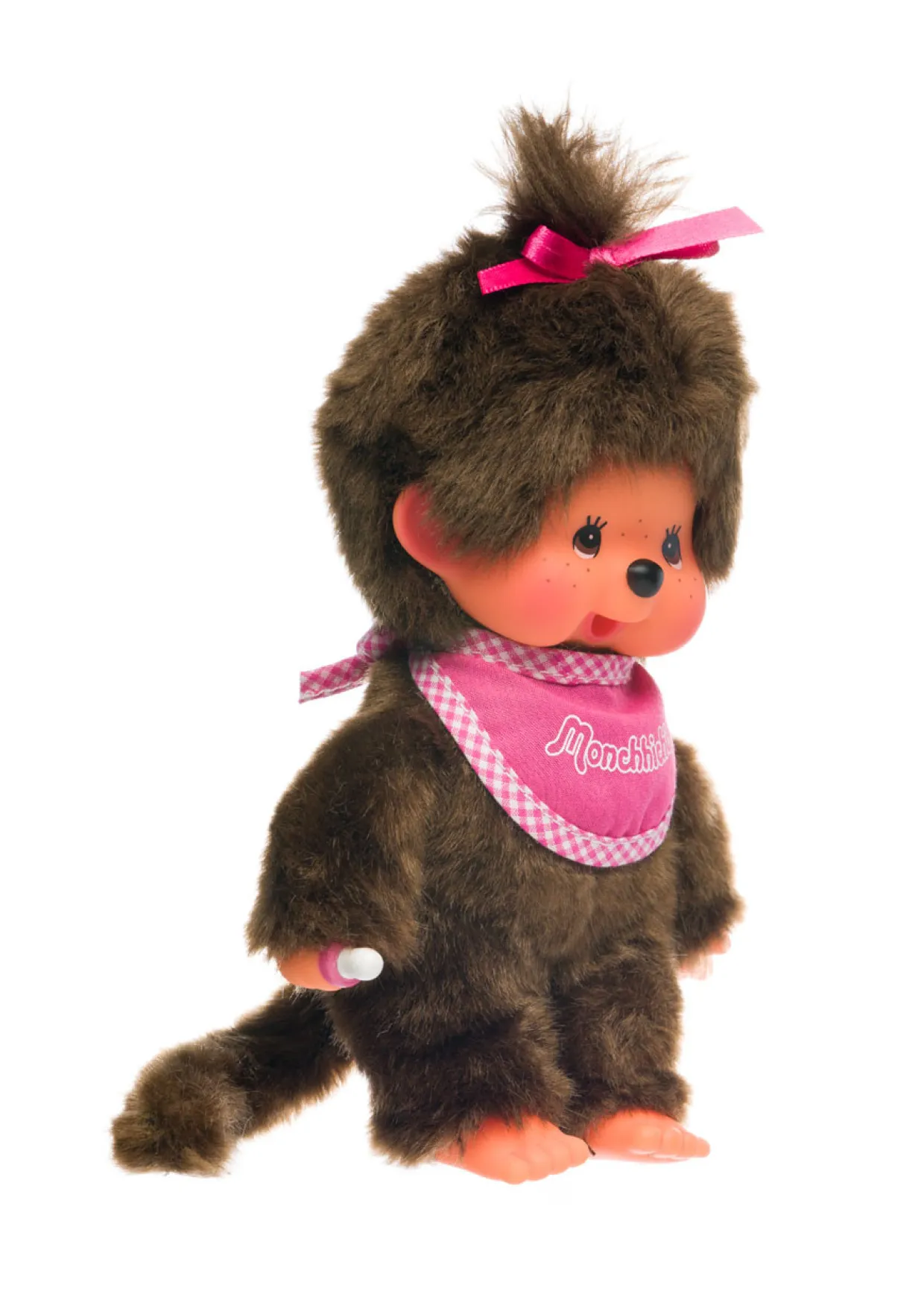 monchhichi_standard_girl_with_pink_bib_3.webp Monchhichi Standard Girl with Pink Bib | Monchhichi | Plush