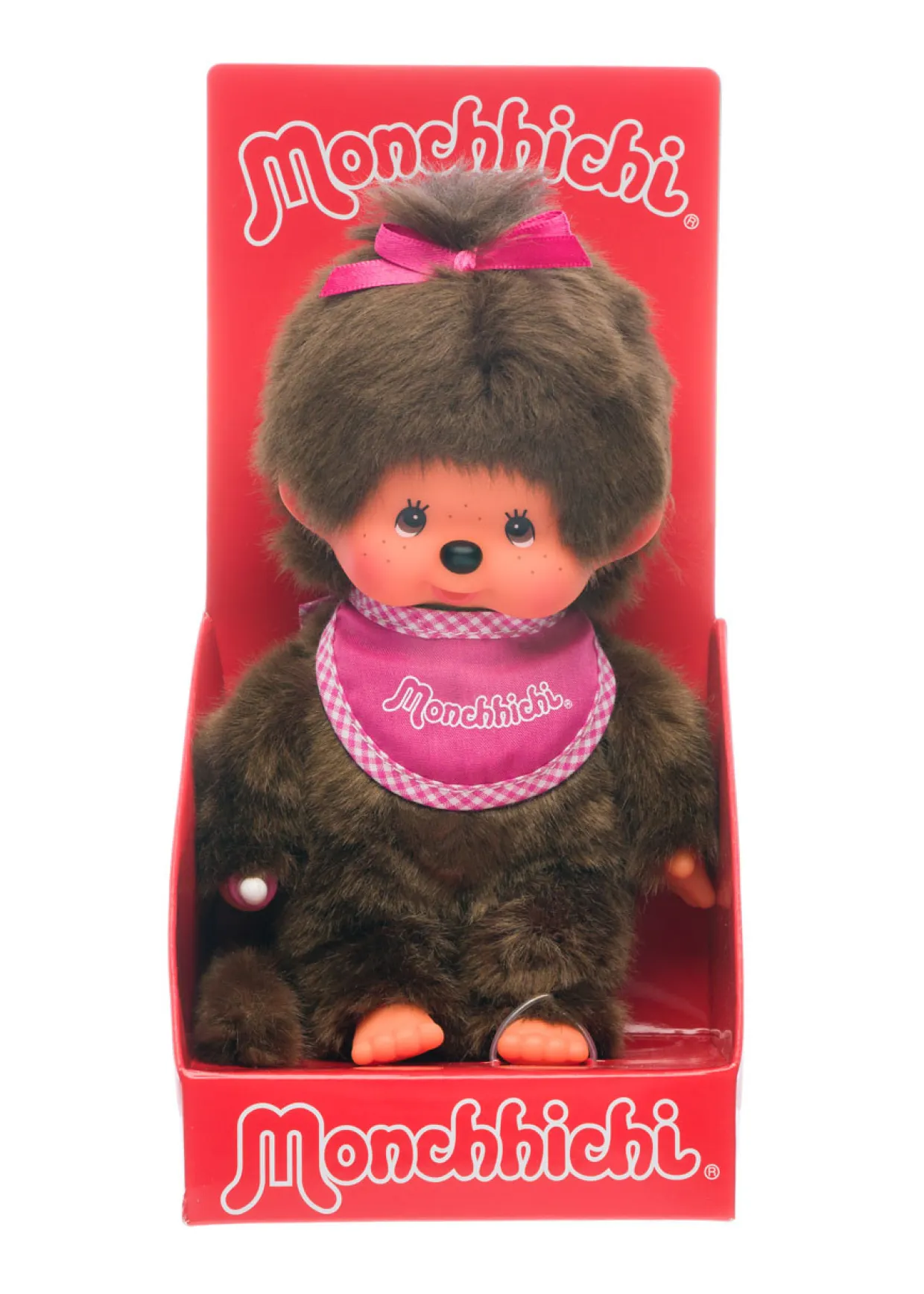 monchhichi_standard_girl_with_pink_bib_6.webp Monchhichi Standard Girl with Pink Bib | Monchhichi | Plush