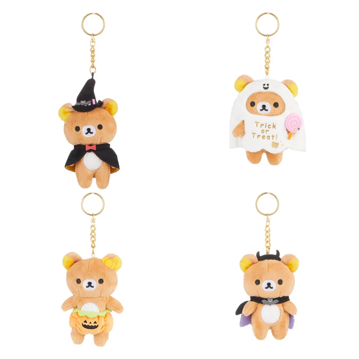 Rilakkuma San-X Original Halloween Series Plush Keychain Blind Box - 1pc | Rilakkuma | Keychains