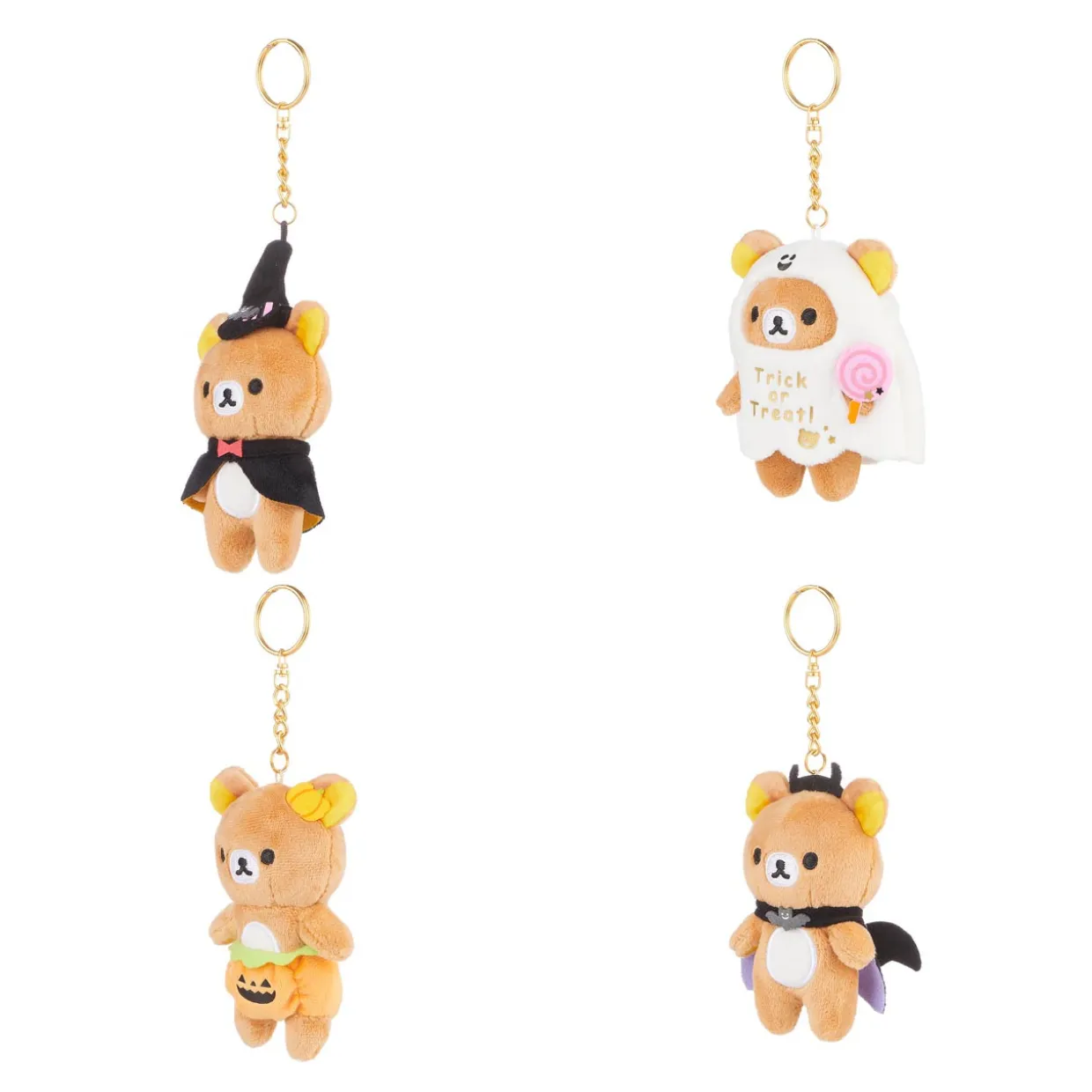 Rilakkuma San-X Original Halloween Series Plush Keychain Blind Box - 1pc | Rilakkuma | Keychains