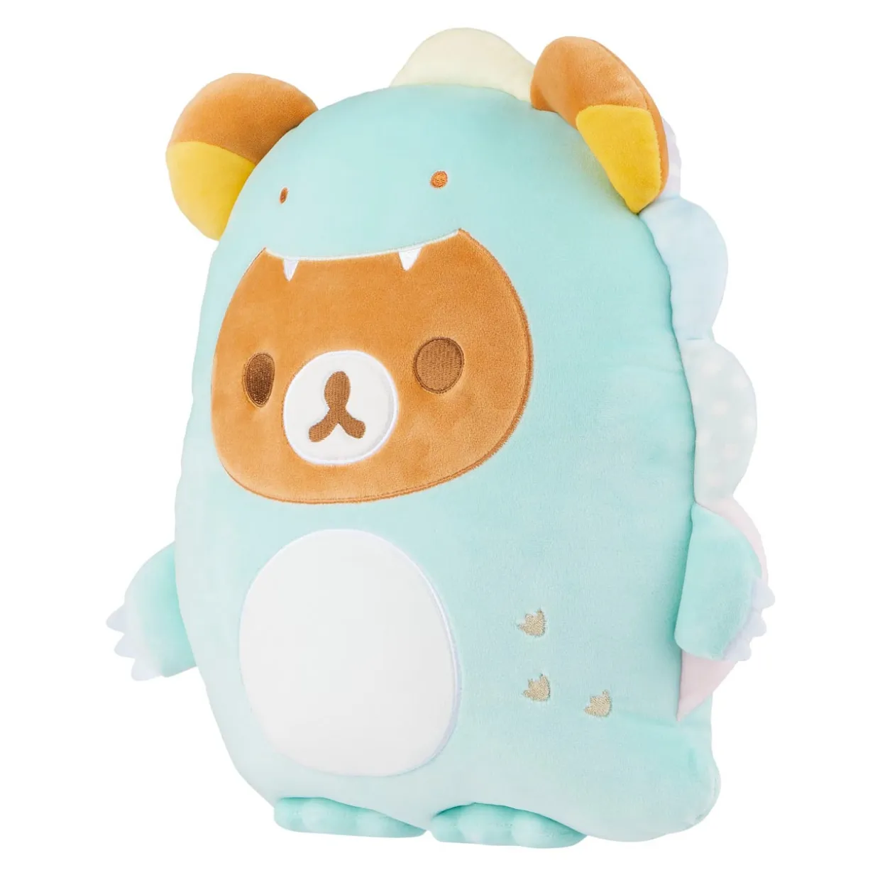 Rilakkuma San-X Original Plays with Dino Flat Mochi Series Plush - Pastel Green | Rilakkuma | Plush