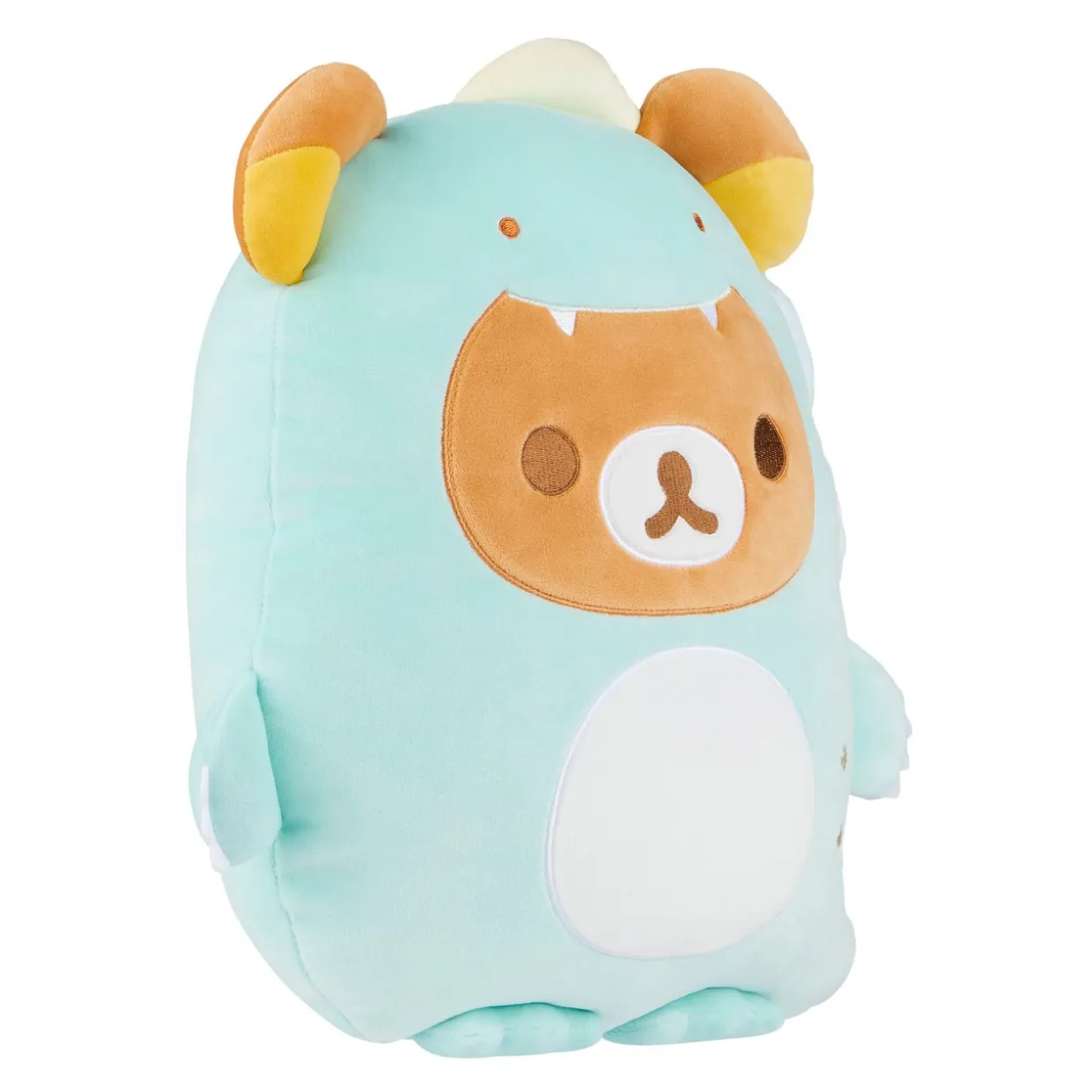 Rilakkuma San-X Original Plays with Dino Flat Mochi Series Plush - Pastel Green | Rilakkuma | Plush