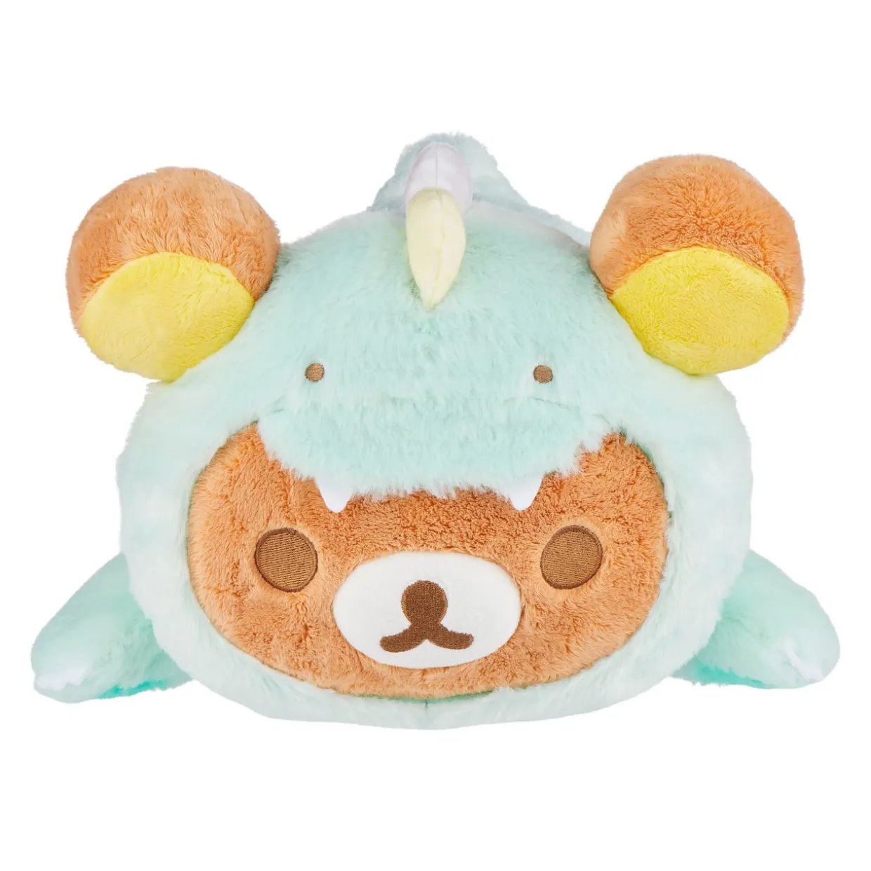 Rilakkuma San-X Original Plays with Dino Laydown Series Plush - Soft Green | Rilakkuma | Plush