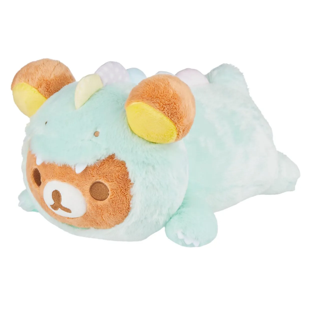 Rilakkuma San-X Original Plays with Dino Laydown Series Plush - Soft Green | Rilakkuma | Plush