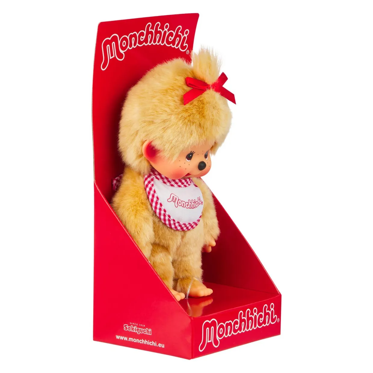 sekiguchi_monchhichi_beige_girl_with_bib__redwhite_6.webp Monchhichi Sekiguchi Beige Girl With Bib - Red/White | Monchhichi | Plush
