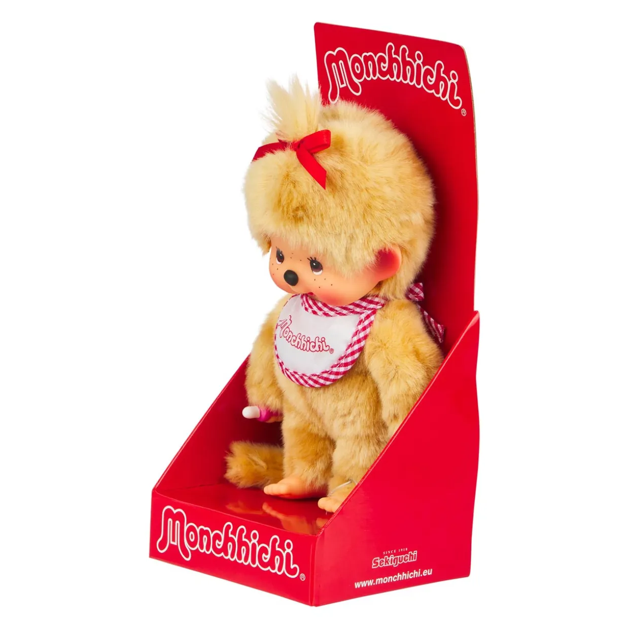 sekiguchi_monchhichi_beige_girl_with_bib__redwhite_9.webp Monchhichi Sekiguchi Beige Girl With Bib - Red/White | Monchhichi | Plush
