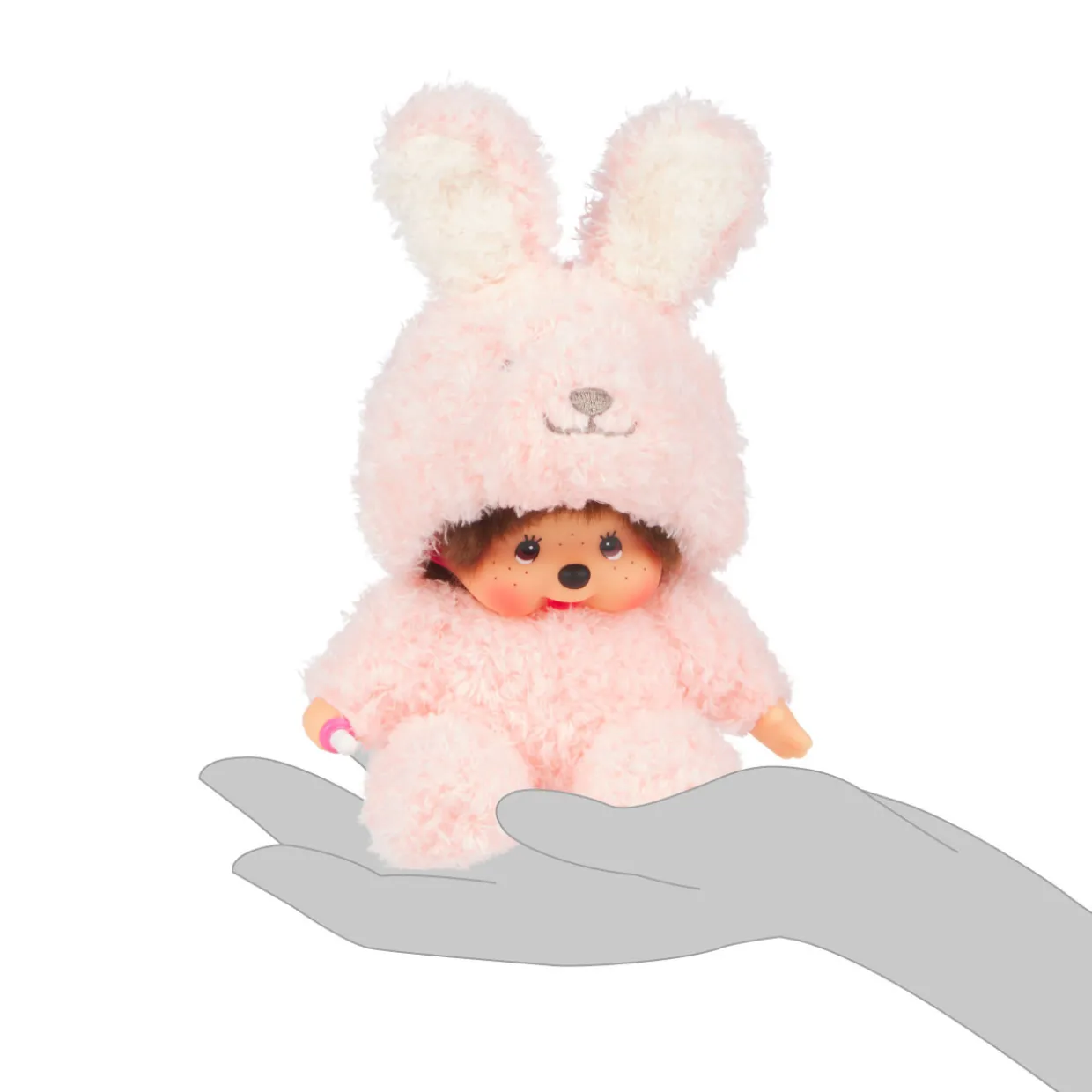 Monchhichi Sekiguchi Sitting Fluffy Bunny Doll Plush | Monchhichi | Plush