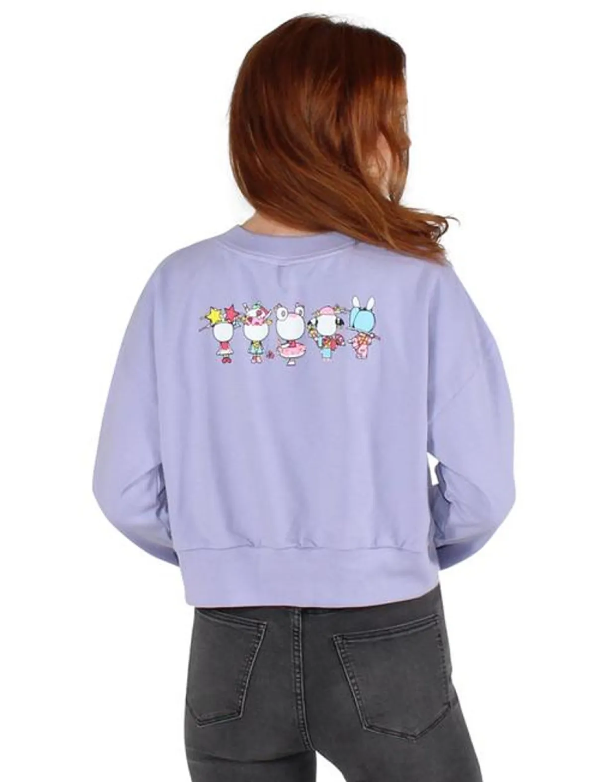 tokidoki x Hello Kitty Kawaii Line Up Cropped Pullover - Lavender | Apparel